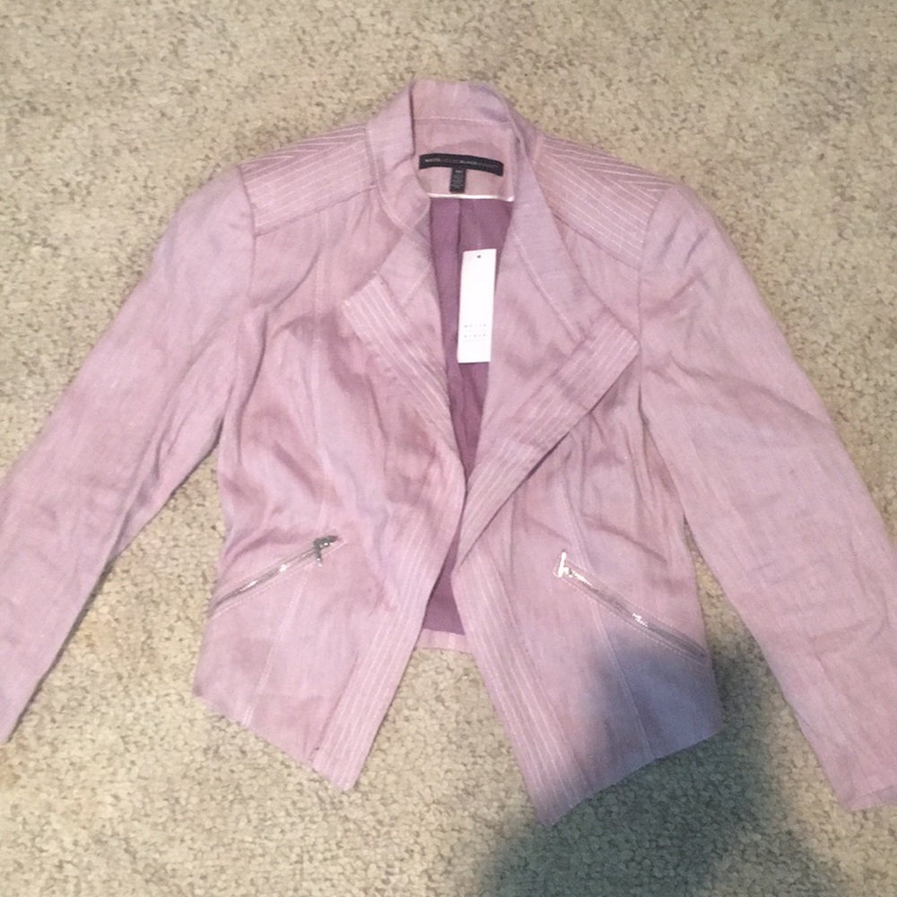 White House Black Market Purple Blazer Size 00